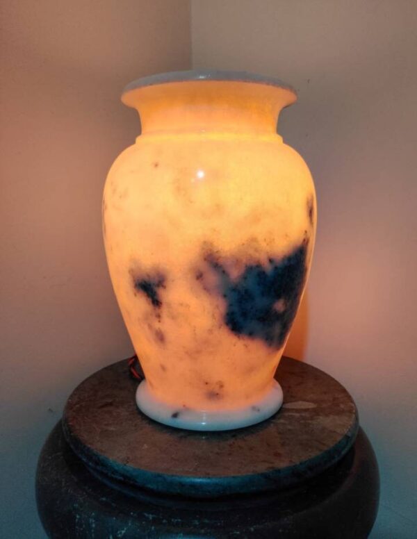 Natural Hand Carved Marble Lamp