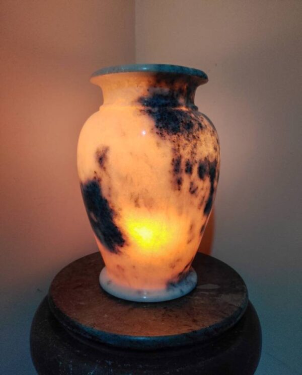 Natural Hand Carved Marble Lamp