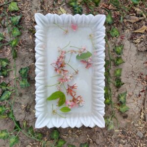 Decorative rectangular marble handmade bowl