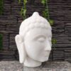 Marble hand carved buddha head