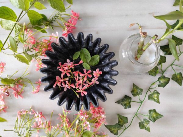 Decorative Ruffled Marble Bowl