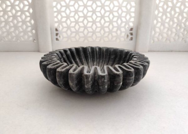 Decorative Ruffled Marble Bowl