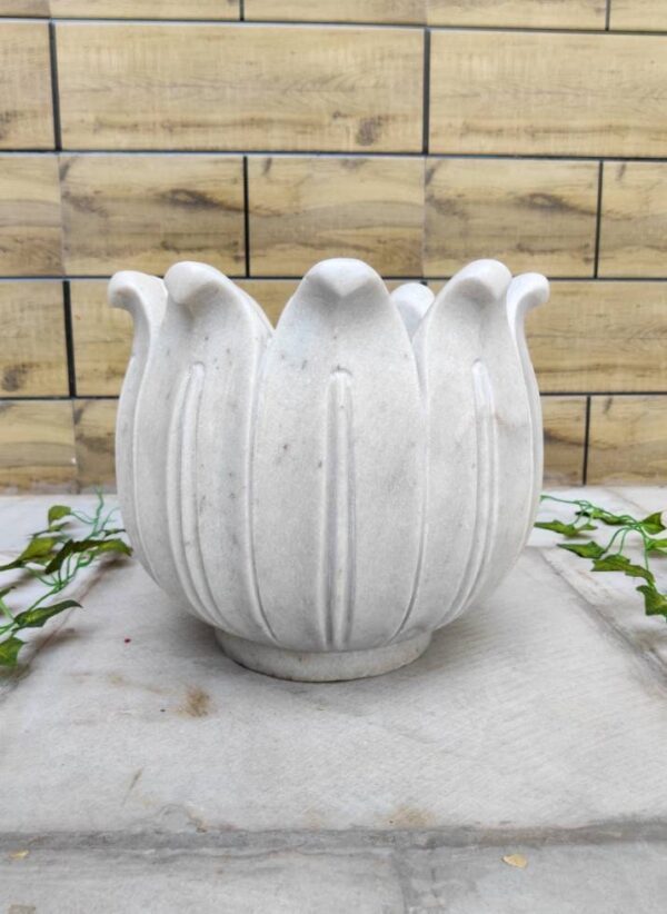 25 cm Deep Jumbo Size Marble Planter