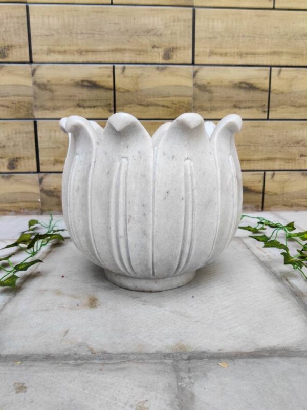 25 cm Deep Jumbo Size Marble Planter