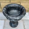 Natural Veined Marble Bowl With Pedestal