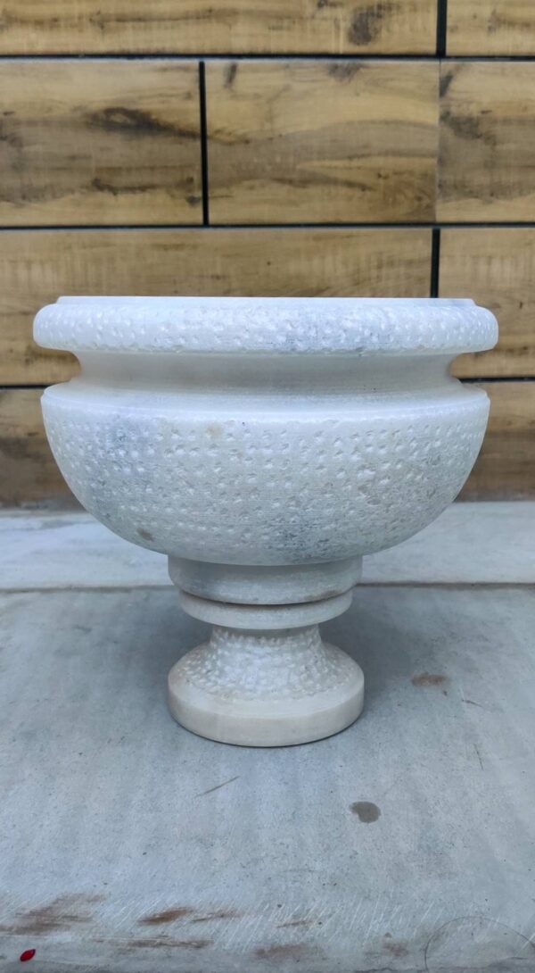 Vintage Decorative Marble Bowl With Pedestal