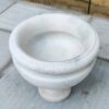 Vintage Decorative Marble Bowl With Pedestal