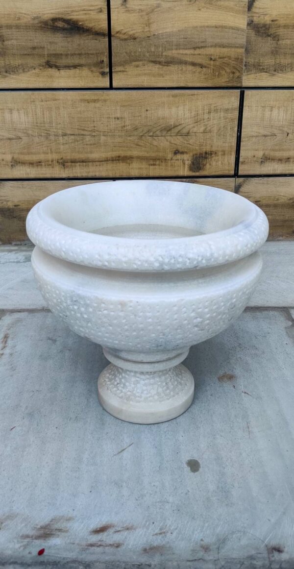 Vintage Decorative Marble Bowl With Pedestal