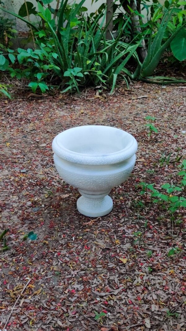 Vintage Decorative Marble Bowl With Pedestal