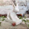 Rabbit hand carved marble sculpture