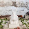 Rabbit hand carved marble sculpture