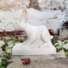 Rabbit hand carved marble sculpture