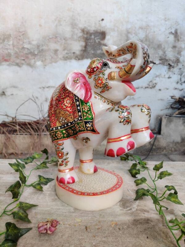 Beautiful handcarved marble elephant