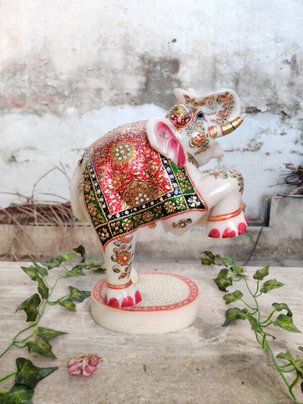 Beautiful handcarved marble elephant