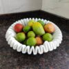 Set of 3 Ruffled Marble Bowls