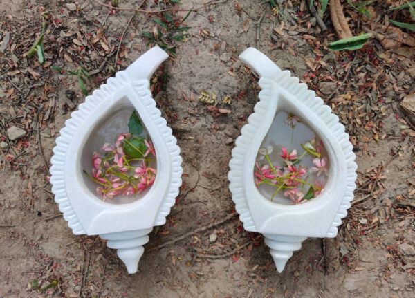 Pair of two vintage bowl antique Lotus bowl