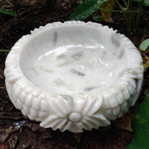 Decorative Marble Bowl Flower Bowl With Pedestal