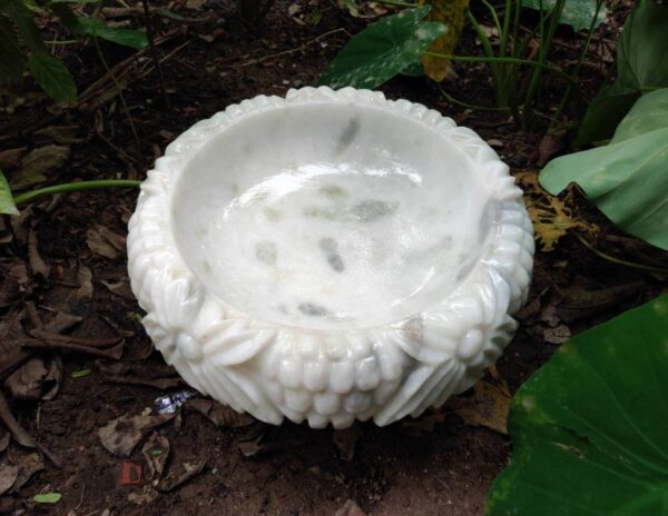 Decorative Marble Bowl Flower Bowl With Pedestal