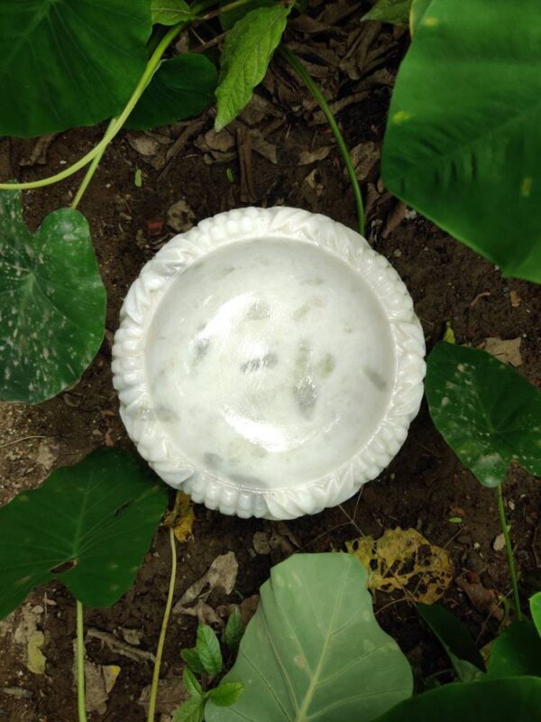 Decorative Marble Bowl Flower Bowl With Pedestal