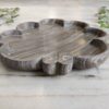 Matte Finish Multipurpose Natural Veined Marble Tray