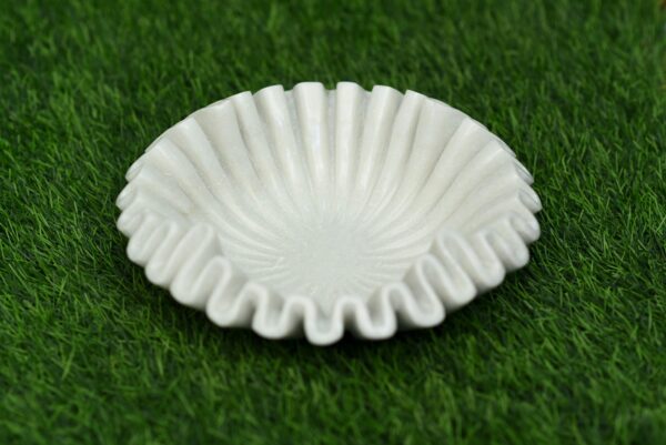 Decorative Marble Scallop Bowl