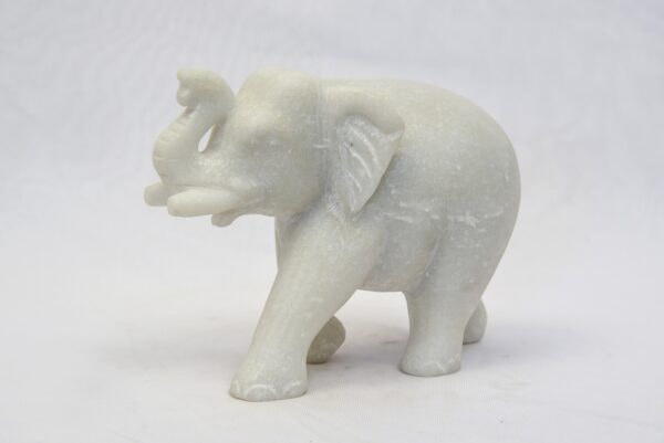 Elephant hand carved marble statue