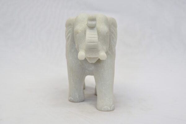 Elephant hand carved marble statue