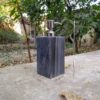 Black-grey marble liquid soap dispenser