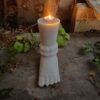 Set of two genuine natural marble tea light candle holders