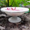 Decorative marble flower bowl with pedestal