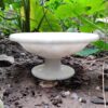 Decorative marble flower bowl with pedestal