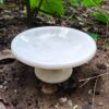 Decorative marble flower bowl with pedestal