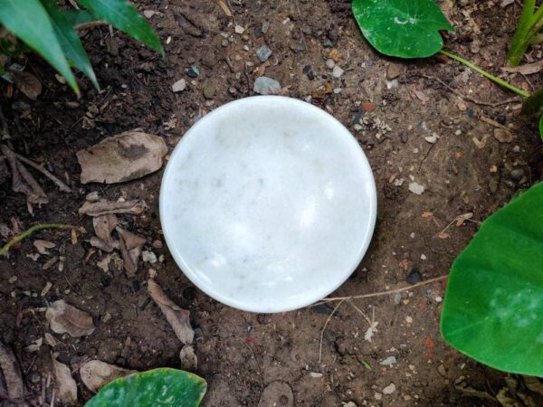 Decorative marble flower bowl with pedestal