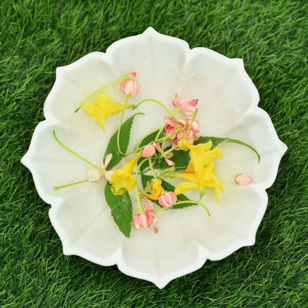 decorative marble flower bowl