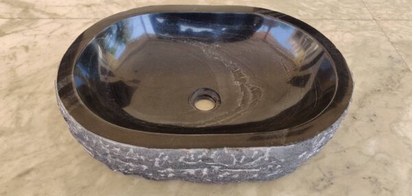 Natural Black Marble counter basin