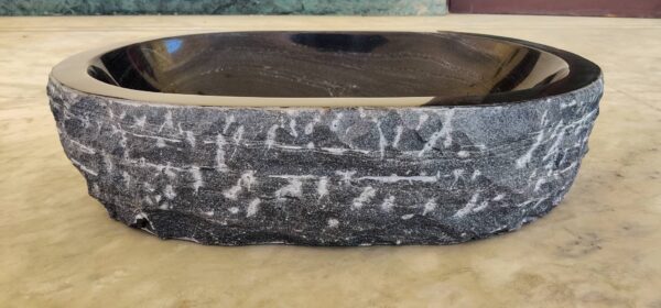 Natural Black Marble counter basin