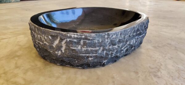 Natural Black Marble counter basin