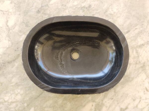 Natural Black Marble counter basin