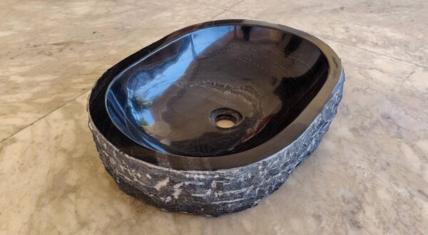 Natural Black Marble counter basin