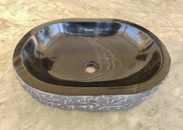 Natural Black Marble counter basin