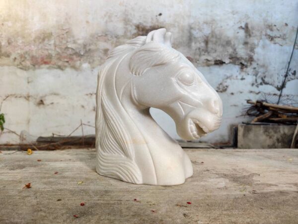 Handmade Solid Marble Horse Sculpture figurine