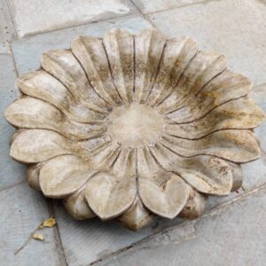 Jumbo Size Stone Patina Flower Bowl