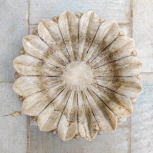 Jumbo Size Stone Patina Flower Bowl