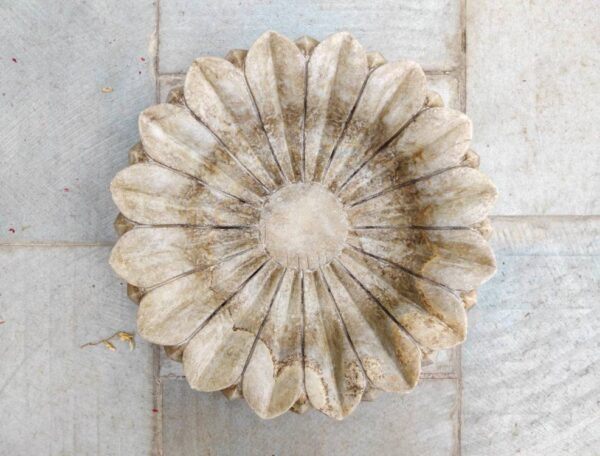 Jumbo Size Stone Patina Flower Bowl