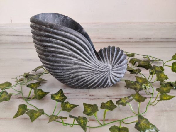 Natural black stone bowl