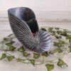 Natural black stone bowl