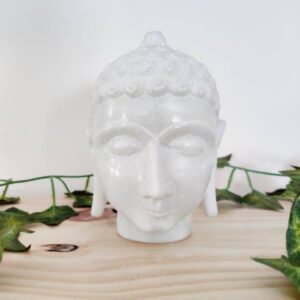 Marble hand carved buddha head