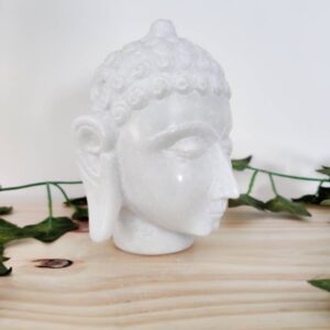 Marble hand carved buddha head