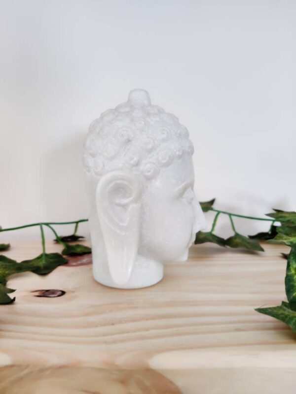 Marble hand carved buddha head