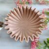 Matte finish natural ruffled Marble Bowl